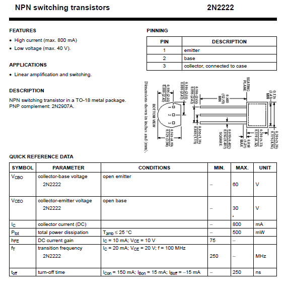 2n2222a transistor equivalent